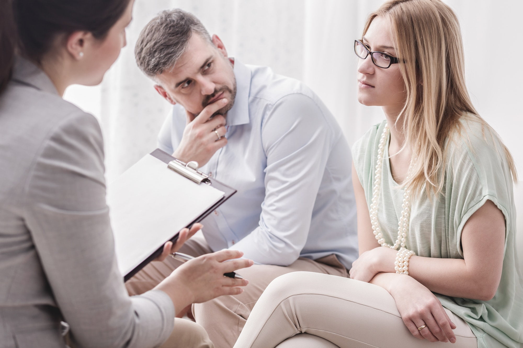 Woman talking to psychologist